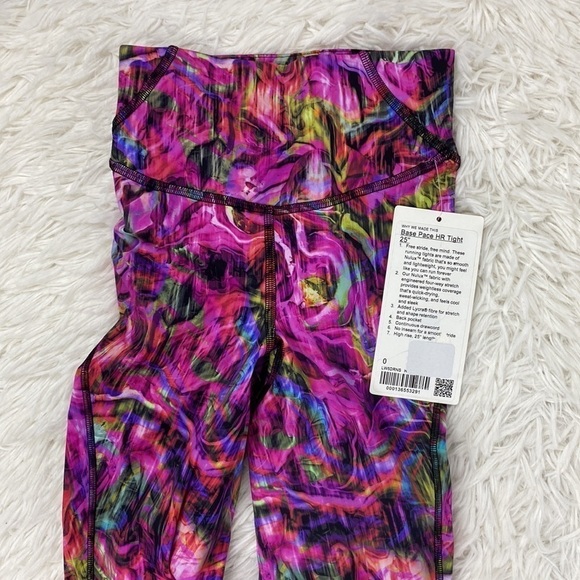 NWT Lululemon Base Pace High-Rise Running Tight 25" Hyper Flow Pink Multi - Picture 3 of 6